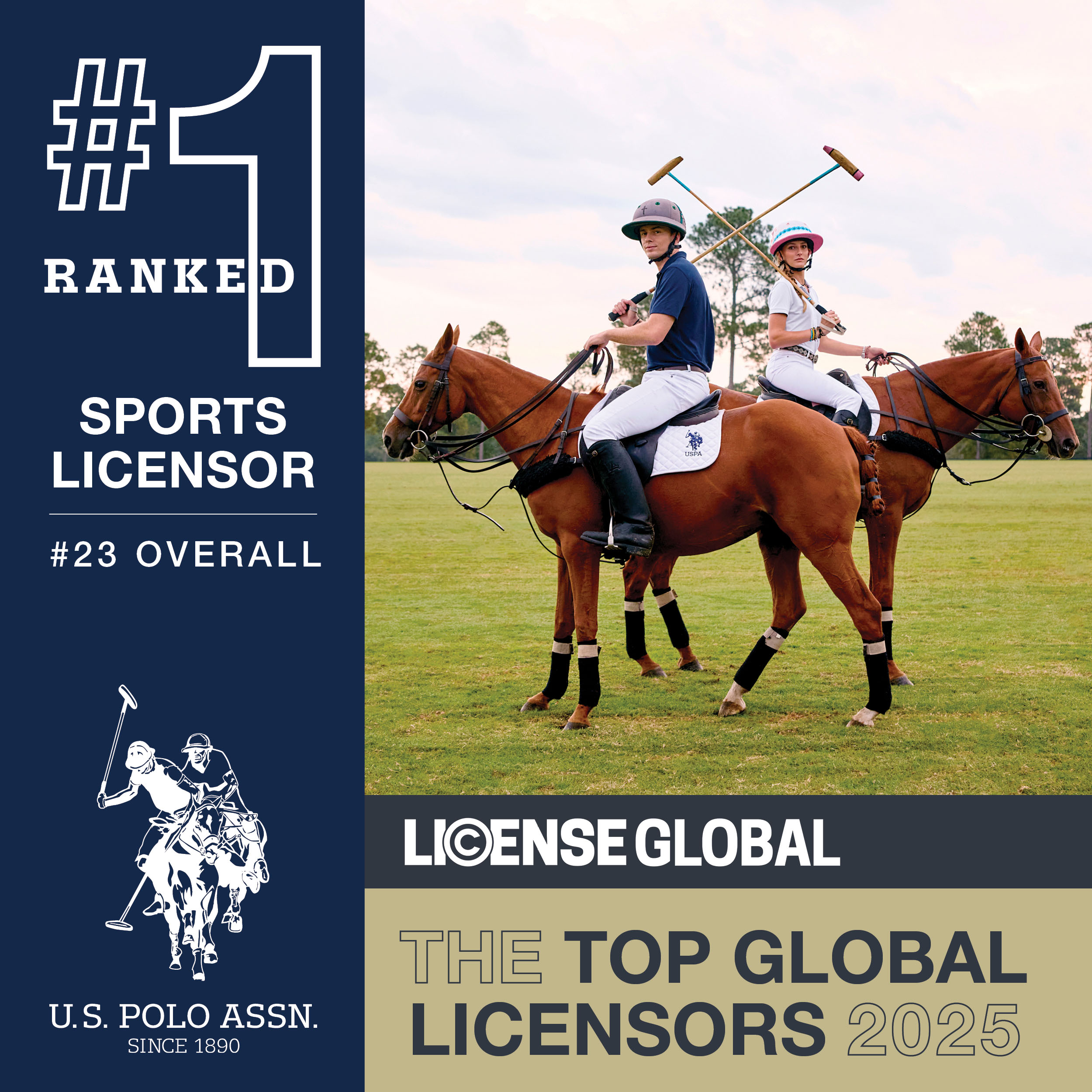 U.S. Polo Assn. Named No. 1 Sports Licensor and Top 25 on License Global’ Prestigious ‘Top Global Licensors’ List