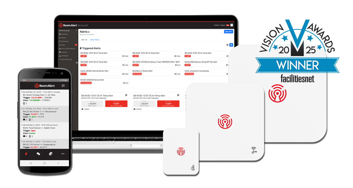 AVTECH’s Room Alert MAX Achieves Hat Trick With Third Major Award in 2025, Wins Prestigious FacilitiesNet Vision Award