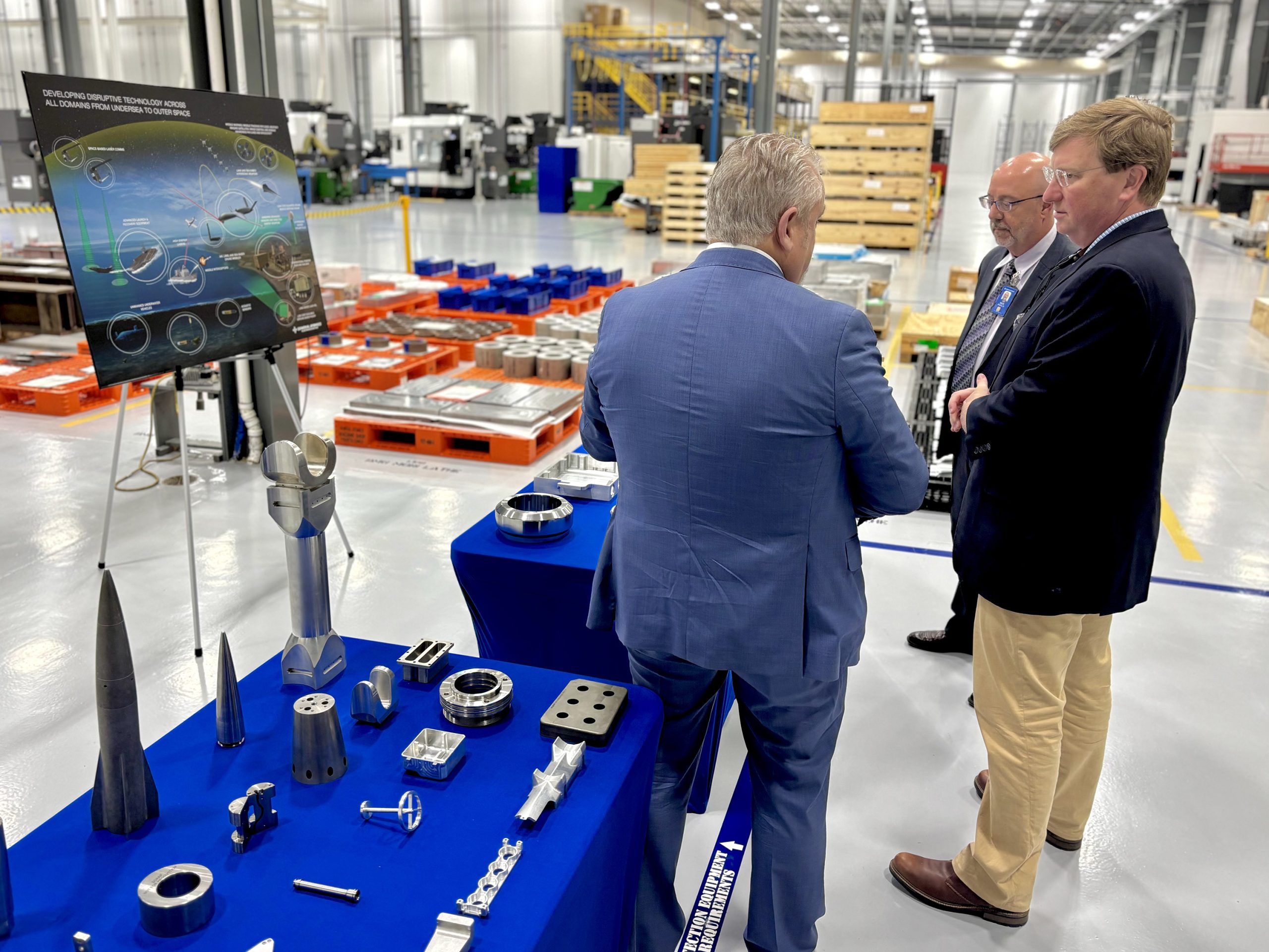 Governor Reeves Tours General Atomics Electromagnetic Systems Manufacturing Center in Tupelo