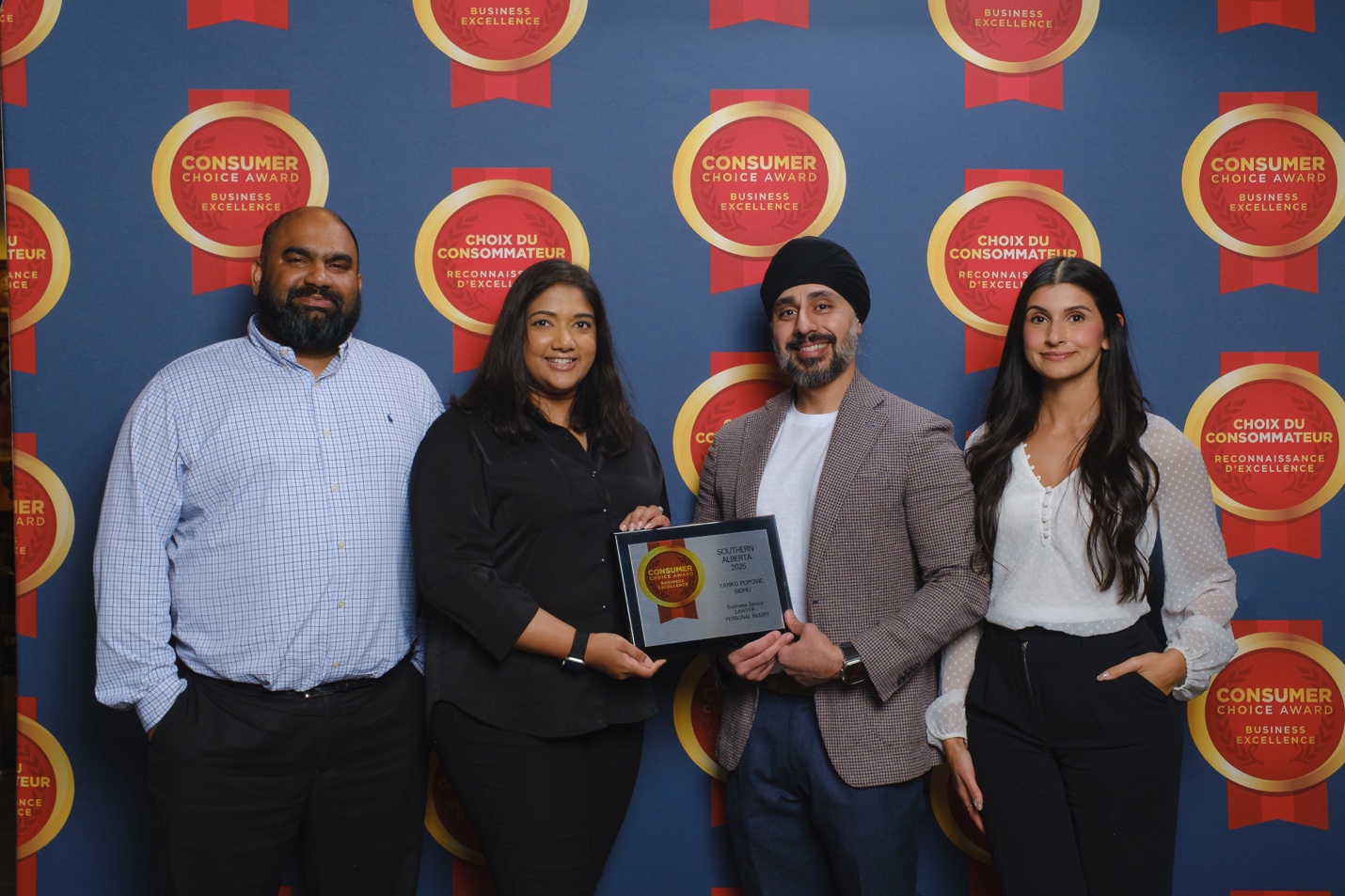 Yanko Popovic Sidhu Honoured With 2025 Consumer Choice Award for Personal Injury Lawyers in Southern Alberta